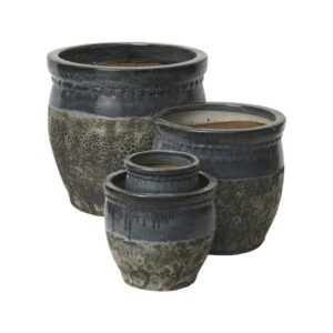 Keramik krukkesæt "Cara" Ø50/39/29/21x48/37/27/19 cm