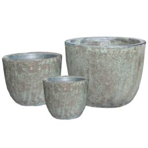 Keramik krukkesæt "Elisa" Ø39/30/21x31/24/18 cm Grøn