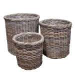 Rund plantekurve sæt m. kraftig kant Ø35/42/50x35x42x52 cm