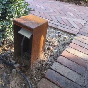 El-stikholder Cortenstål - 1 stik