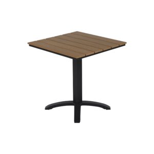 Cafebord 70x70 cm i aluminium og teak