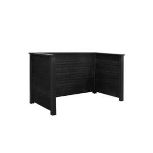 Renovationsskjul Plank Profil – Sort med Træstolper til Nedgravning til 2 Spande