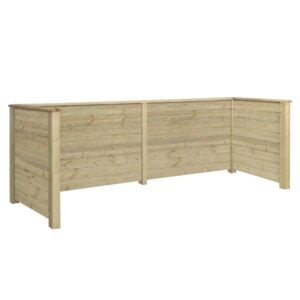 Renovationsskjul Plank Profil - trykimprægneret - m/træstoler til nedgravning - 4 spande