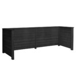 Renovationsskjul Klink Profil – Sort med Træstolper til Nedgravning til 4 Spande