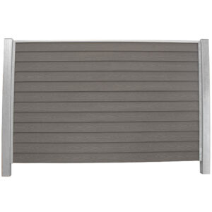 Komposit Klink H10 cm Antracit med stålstolper