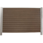 Komposit Klink H10 cm Brun med stålstolper