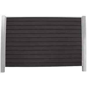 Komposit Klink H10 cm Sort / Antracit med stålstolper