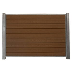 Komposit Lige Brun med stålstolper