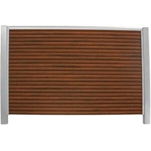 Brun raftekomposit med stålstolper