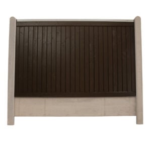 Lægtehegn Sort med grå betonstolper