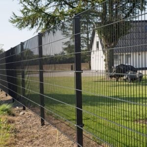 2D Panelhegn Galvaniseret Sort - fag