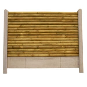 Raftehegn Ø7 Trykimprægneret med spids ende med grå betonstolper