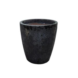 Black lava stentøjskrukke H48 Ø35