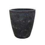 Black lava stentøjskrukke H60 Ø50