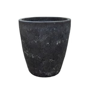 Black lava stentøjskrukke H60 Ø50