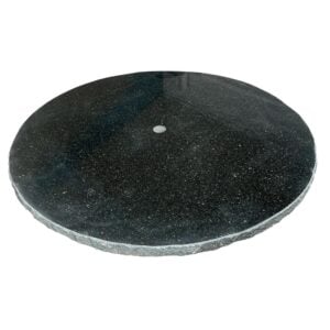 Granit bordplade 120x4 cm Mørkegrå med 55 mm hul i midten