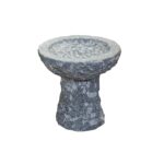Fuglebad på sokkel med Ø25x25 cm Grå