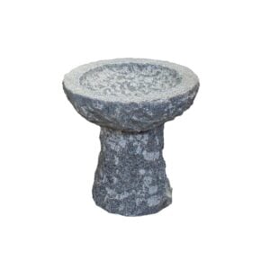 Fuglebad på sokkel med Ø25x25 cm Grå