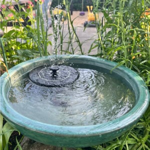 Solcelle fontæne m/led til vandfade