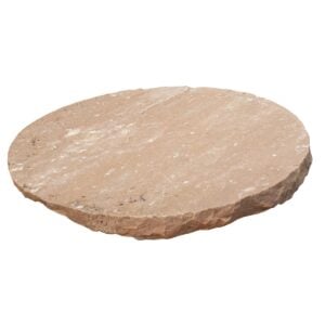 Trædesten Ø40x2,5-3,5 cm Rød sandsten