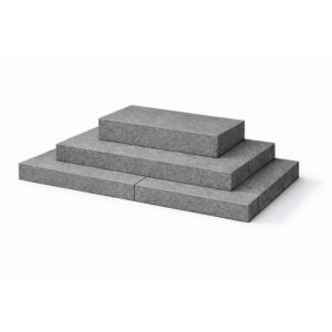 Granit trappetrin 260/130x18 / 190x95x18 cm / 120x60x18 cm Lige 3 trin Mørkegrå G654Q