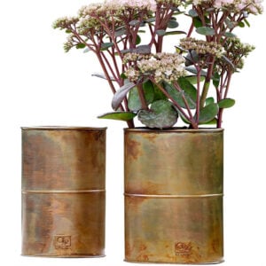 'Kobber/Messing-look' Vase (sæt m. 2 stk. / 2 str.)
