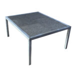 Galvaniseret havebord B130xL160xH75 cm