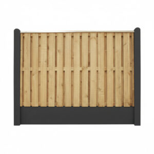 Bræddehegn Vandret med sorte betonstolper