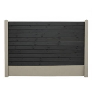 Bullblok Antracit med grå betonstolper