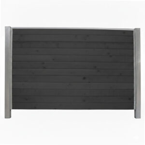 Bullblok Antracit med stålstolper