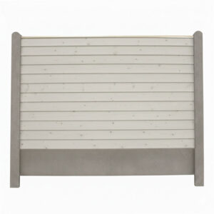 Bullklink Lysgrå med grå betonstolper