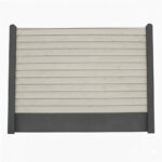 Bullklink Lysgrå med sorte betonstolper