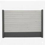 Bullblok Grå med sorte betonstolper