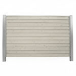 Bullklink Lysgrå med stålstolper