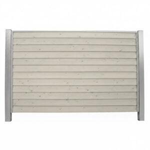 Bullklink Lysgrå med stålstolper