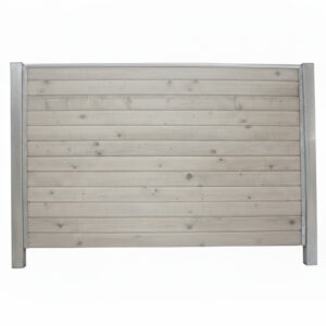 Bullblok Grå med stålstolper