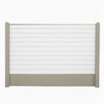 Bullblok Hvid med grå betonstolper