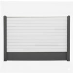 Bullblok Hvid med sorte betonstolper