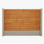 Bullblok Pine med grå betonstolper