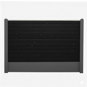 Bullblok Sort med sorte betonstolper