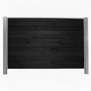 Bullblok Sort med stålstolper