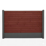 Bullblok Svensk rød med sorte betonstolper