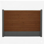 Bullblok Teak med sorte betonstolper