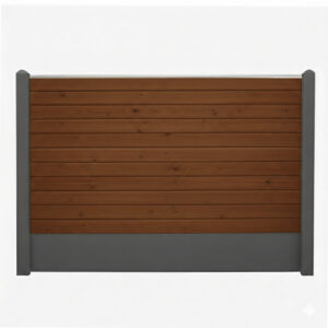 Bullblok Teak med sorte betonstolper