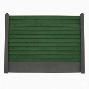 Bullklink Flaskegrøn med sorte betonstolper