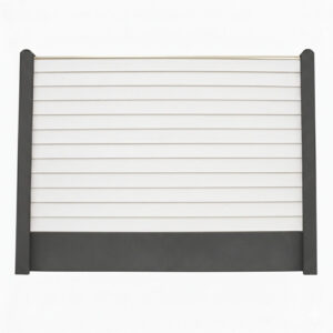 Bullklink Hvid med sorte betonstolper