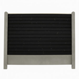 Bullklink Sort med grå betonstolper