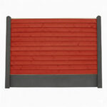 Bullklink Svenskrød med sorte betonstolper