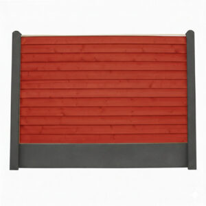 Bullklink Svenskrød med sorte betonstolper