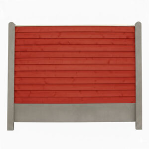 Bullklink Svenskrød med grå betonstolper